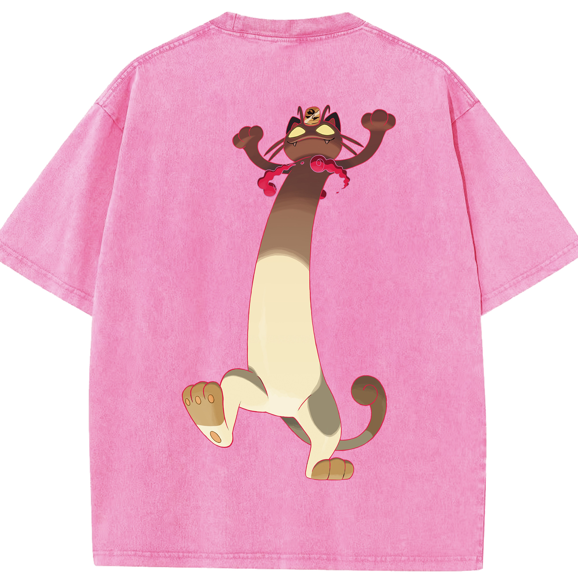 （画像用） ポケットモンスター Pokémon 綿100% ヴィンテージ風 半袖Tシャツ（背面プリント）
